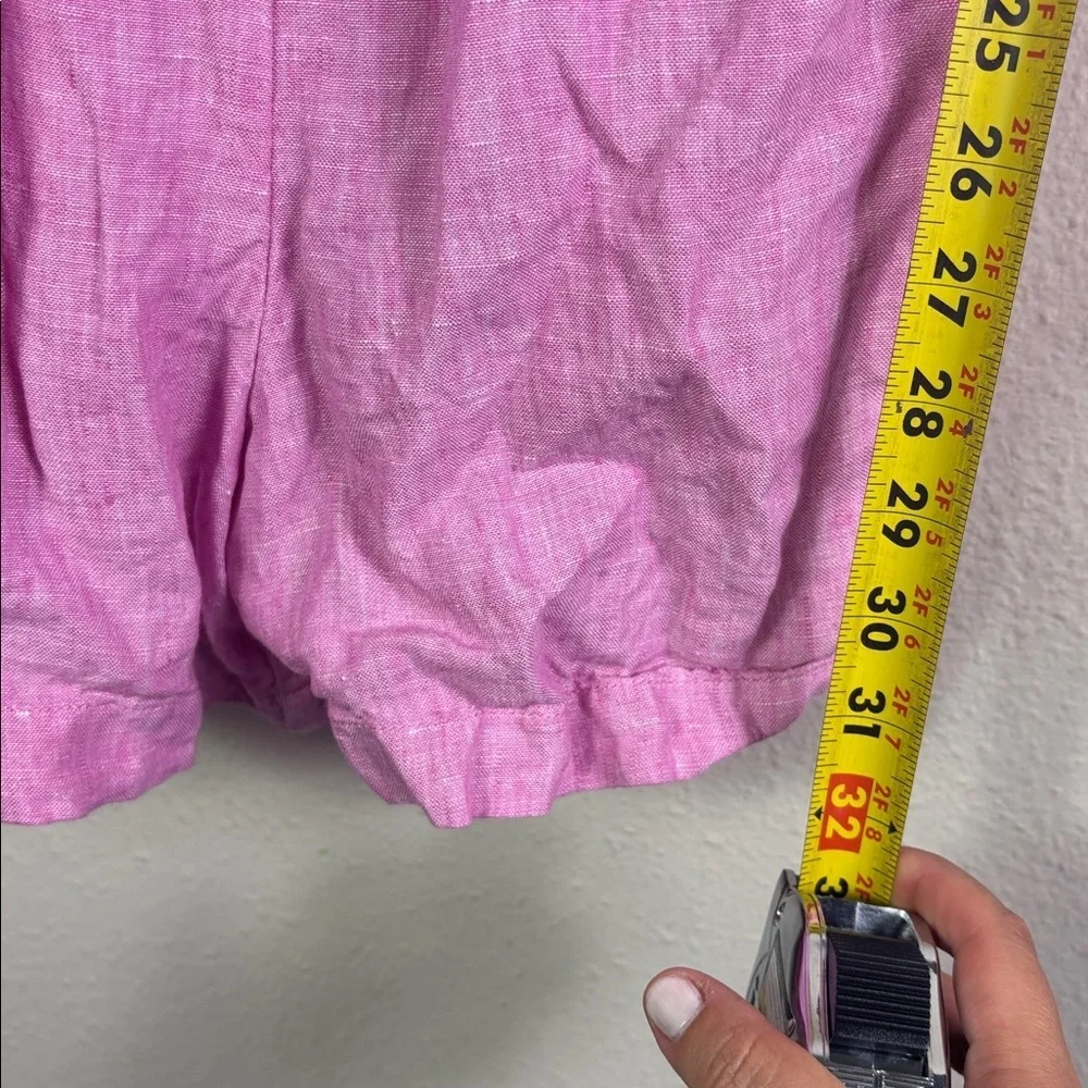 J. Crew Relaxed 100% linen romper in pink size XS